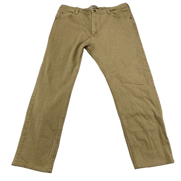 Wrangler Authentic Jeans Mens 37x32*ac 29 Denim Stretch Straight Leg Flat Front - Picture 12 of 14